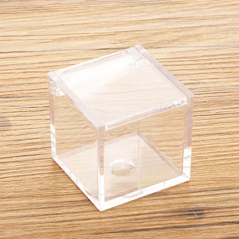 Kvadratni clear diamond polja prazna embalaža polje po meri Logo pakiranje polje jasno kocko polje
