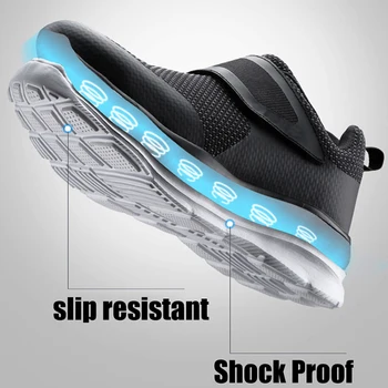 LARNMERN Moški Varnostni Čevlji Jekla Toe Gradnje Zaščitna Obutev Lahka 3D Shockproof Delo Zavezat Čevlji Za Moške