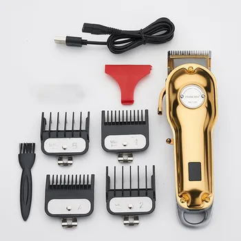 LCD Profesionalni Sušilnik Clipper Za Moške Barber Hair Trimmer Vse Kovinske Električni Haircutter Brado Brivnik lase Stroj za rezanje