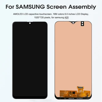 LCD zaslon za Samsung Galaxy A20 A205 SM-A205F zaslon lcd zaslon Računalnike Skupščine