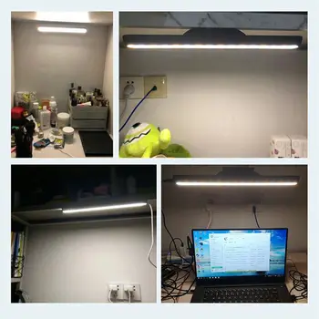 LED Kabinet Kuhinja Svetloba Svetilke Magnetna privlačnost USB Polnilne Zatemnitev Lučka Omaro Omaro Predstavitev Polico Nočna Lučka