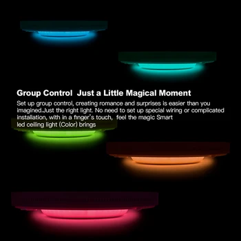 LEDVAS Smart LED Stropna Luč 60 W 72W RGB Zatemnitev Barve WIFI Uporaba Nadzor Kuhinja Spalnica Dvorani Stropna Svetilka