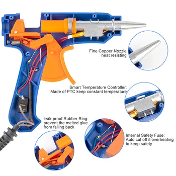 Lepilo Pištolo 100W z EU Plug Sticks11*200mm Električne Toplote za Visoke Temperature Industrijske Mini Pištolo Termo Orodje za Popravilo DIY Obrti