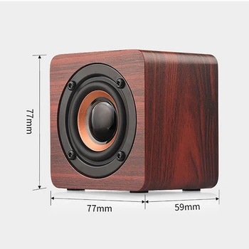 Lesene Brezžični Bluetooth Zvočnik Prenosni HiFi Šok Bas Zvok Polje Zvočnik TF Soundbar za IPhone Sumsung Xiaomi Boombox