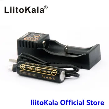LiitoKala Lii-100B polnilec+hong kong LiitoKala Lii-26A 18650 2600mah baterija za Polnjenje za svetilko