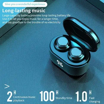 Lutiore in-ear Slušalke A6 Mini Brezžična Bluetooth 5.0 Hi-fi Stereo Slušalke z Digitalnim Polnjenje Box Stilsko Brezžične Slušalke