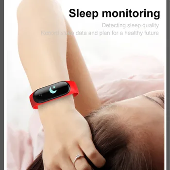 M4 Smart Band Manšeta Krvnega Tlaka, Srčnega utripa, števec korakov Športna Zapestnica Zdravje, Fitnes Zapestnica Za Android IOS