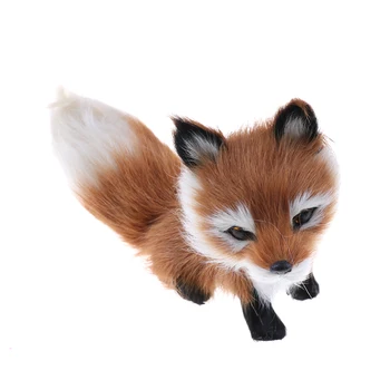 Mala simulacije fox igrača mini čepe fox, model doma dekoracijo poročno darilo za rojstni dan 12*6*8.5 cm