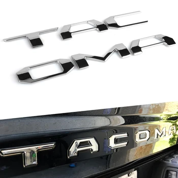 Mat Črni in Srebrni Težka Črke za Toyota Tacoma 2016-2020 vrata prtljažnika Postavljeno 3D Avto Nalepke Nalepke Avto Styling