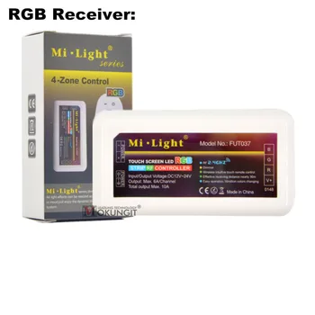 MiLight 2.4 G 4 Zone WIFI LED Krmilnik iBox+ RF Touch Remote+RGB RGBW Krmilnik za RGB RGBW LED Trakovi Luči DC12V-24V