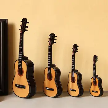 Mini Klasične Kitare Miniaturni Kitaro Model Lesenih Mini Guitarra Prikaz Glasbeni Instrument Model z ohišjem, ki Stojijo
