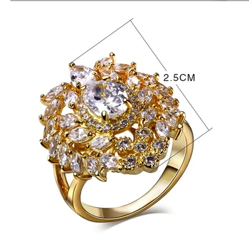 Moda Sparkly srce crystal ring Romantična darila za ženske, nakit, darilo za Rojstni dan pribor jewelries Lep ženski Prstani