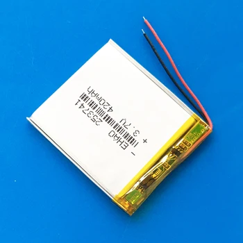 Model 253741 3,7 V 420mAh lipo litij-polimer baterija za polnjenje za MP3, GPS, bluetooth slušalke, kamere pametno gledati