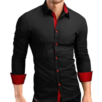 Modni Moški Luksuzni Long Sleeve Majica Priložnostne Slim Fit Elegantno Bluzo Majice, Vrhovi SER88