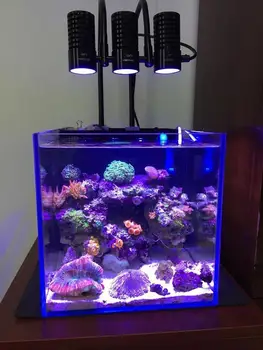 Morski LED luči, SPS korale LPS rastejo mini nano akvarij morski greben tank belo, modro, vijolično visi na bend fix