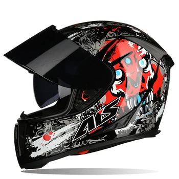 Motoristična Čelada Casco Moto Dvojno Vizir Moto Čelada Odprta Obraz Motocross Čelado Modularni Motocikla Capacete 9 Barva