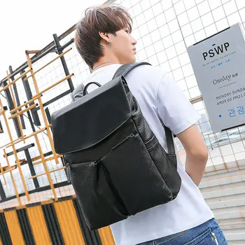 Moške priložnostne retro preprost torba modni trend študent vrečko nove, velike zmogljivosti, znane blagovne znamke pravega usnja računalnik torba