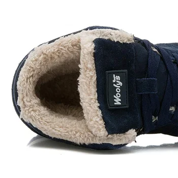Moški čevlji za Moške Zimske Čevlje Moda Sneg Škornji, Čevlji Plus Velikost Pozimi Superge Gleženj Moški Čevlji Zimski Škornji Črna Modra Obutev