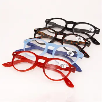 Moški Ženske Obravnavi Očala Moda Okrogle Očala Retro Rdeča Modra Črna Moški Letnik Ultralahkimi, Daljnovidnost Očala z Dioptrije