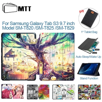 MTT Ohišje Za Samsung Tab Galaxy S3 9.7 palčni SM-T820 T825 T829 PU Usnje Folio Flip Stojalo Pokrov Pametnih Tablet Primeru Protec fundas