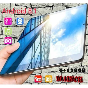 Najnovejši Original Za 10,1 Cm Zaslon Dual Sim 4G Telefon, Tablični RAČUNALNIK Mic WIFI Android 8.1 Jedro Octa 6 G+128GB Tablet Dual Camera GPS