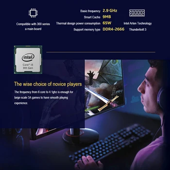 NAS Kapetan Intel Core i5-9400F Desktop Processor 6 Jedra 4.1 GHz Turbo Vtičnico 1151 Procesor