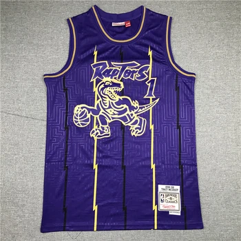 NBA Toronto ptic roparic #1 Tracy McGrady Leto Podgana Limited Edition Moške Majice za Košarko
