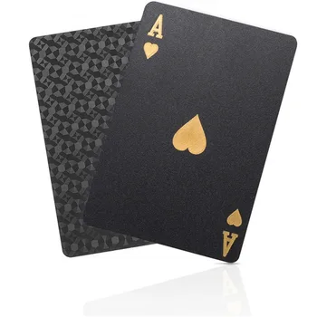 Nepremočljiva Black Poker Standard Igralne Karte Čarovniških Trikov Orodje Za Zabavo, Igranje Kartice Black Kariran Doma Odlikovanja