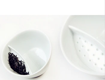 NEW vroče prodaje Ustvarjalne Porcelana Nagib Tea Cup Nagib Skodelice s Filter Magisso Poševna Padec Pametne Teacup