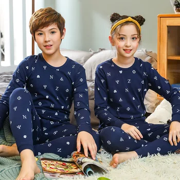 Nova Najstniška Pižamo Bombaž Oblačila Določa Pozimi Živali otroške Pižame Set za Otroke 10 12 14 16 18 Let Fantje Dekleta Sleepwear