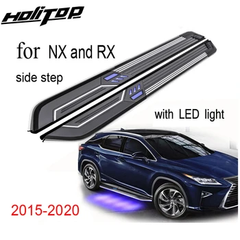 NOVA tehnologija LED strani korak/tek odbor/stranski vrstici za LEXUS NX NX200T NX300h RX RX200T RX350 RX450h, zgostitev aluminij zlitine