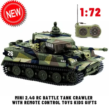 Novo 1:72 Mini 2.4 G RC Bojni Tank Gosenicah z Daljinskim upravljalnikom Igrače Otroci Darila Božič darilo za otroke