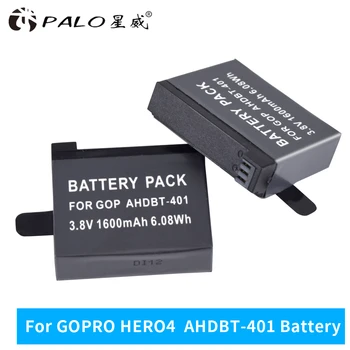 Novo 1pcs 1600mAh AHDBT-401 Za Gopro Hero 4 polnilne Baterije Go Pro Hero4 bateria AHDBT 401 delovanje fotoaparata Dodatki