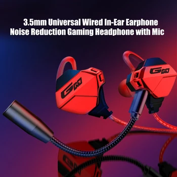 Novo 3,5 mm Univerzalni Žično V Uho Glasbo, Slušalke za Zmanjšanje Hrupa, igre na Srečo Brez Odlašanja Slušalka Z Mikrofonom