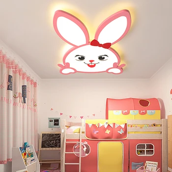 Novo Arriva zajec Sodobni LED Stropne Luči za otroško sobo dekle Spalnica led techo roza barvi Stropna lučka za domačo razsvetljavo