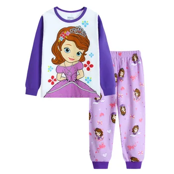 Novo otroci Dekleta pižame določa dekle, Princesa pižame otroci pijama infantil sleepwear domov oblačila risanka bombaž Otroška pijama 2-7Y