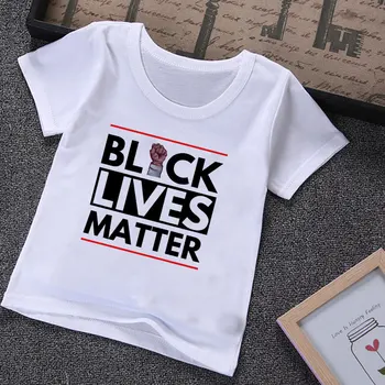 Novost 2020 Unisex Dekleta Tshirt Black Življenja Glede Tiskanja Fant Majica Baby Girl Obleke Estetike Poletje Otroci Vrhovi 24M-9T Srčkan