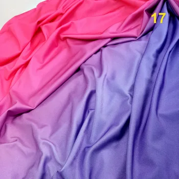 Ombre Lycra spandex 4 način stegnjenje tkanine gradient Pada Lycra Sijajni Cosplay Ples Obleka za latinsko Oblačila