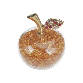 Oranžna Barva, 60mm Kristalno Apple obtežilnik za papir z Diamanti Stekla Lepa Darila Art Collection Božič Doma, Poroka Dekoracija