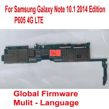 Original Globalni Različici Mainboard Za Samsung Galaxy Note 10.1 Edition P605 4G LTE Motherboard kartico pristojbina flex kabel Vezij