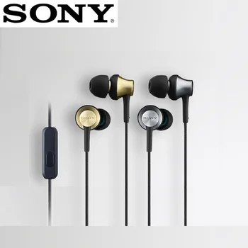 Original SONY EX650AP Slušalke za V Uho Kovinskih Čepkov Z Mic Za XPERIA 1 10 Plus XZ1 XZ2 XZ3 Premija X XA1 XA2 XZ