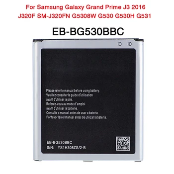 Original Telefon Baterija EB-BG530BBC Za Galaxy Grand Prime G530 G531 G5308W J3(2016) J3(2018) J320 On5 j327 EB-BG531BBE 2600mAh