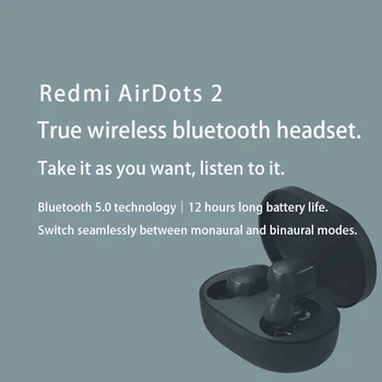 Original Xiaomi Redmi Airdots S Headeset Stavko Brezžična Tehnologija Bluetooth 5.0 Slušalke Hi-Fi Stereo Zvok Bas Slušalke Brezžične Čepkov