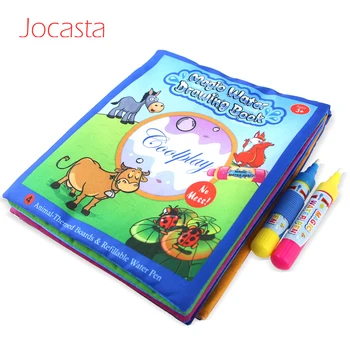 Otroci Kolorit Vode Risanje Knjigo z 2 Čarobna Peresa Doodle Mat Živali Slikarstvo Odbora Izobraževalne Učenje Igrače Za Otroke