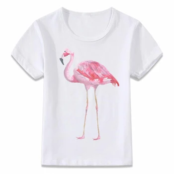 Otroci Oblačila Majica Pink Flamingo Otroci T-shirt za Fante in Dekleta Malčka Srajce Tee oal030