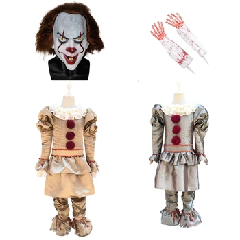 Otrok 2019 Stephen King JE 2: Poglavje Dva Pennywise Cosplay Kostum Obleko Klovn, ki bo Ustrezala za Otroke Halloween Carnival Party