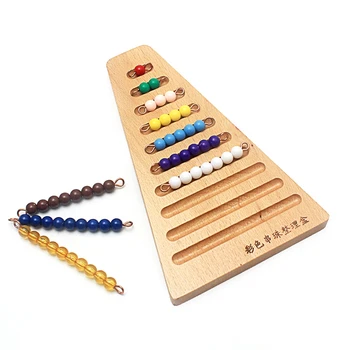 Otroška Igrača Montessori Barvna Kroglica po Stopnicah z Pladenj 1-10 Brade Matematiko predšolske Vzgoje za Predšolsko Usposabljanje, Učenje Igrače