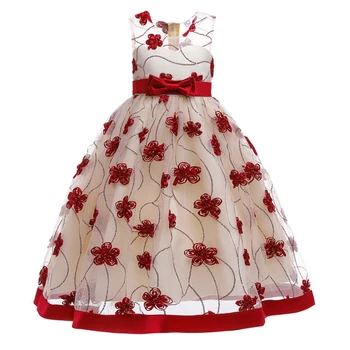 Otroški Kostum Madeže Cvet Dekle Praznično Obleko za Poroko Večera Princesa Stranka Pageant Dolge Obleke Otroci Obleke za Dekleta Obleke