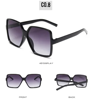 Oversize Kvadratnih Vintage Sončna Očala Ženske Luksuzno Blagovno Znamko, Design, Big Okvir Ženske Sončna Očala Moda Gradient Ženska Očala Oculos