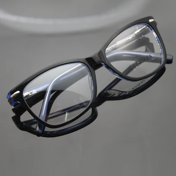 Očala Očala Očala Acetat Kvadratni Okvir Diamond Moda Elegantne Ženske Mlado Dekle, Doma Vino Modra Črna FVG7093
